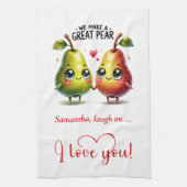 Personalized Funny Love Food Kitchen Towel Geschirrtuch (Vertikal)