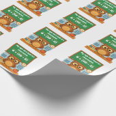 Personalized Funny Math Lover Humor Owl Birthday  Geschenkpapier (Ecke)