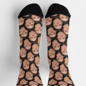 Personalized Funny Overlapping Face Photo Socks Socken (Oben)