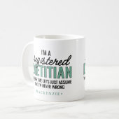 Personalized Funny RD Dietitian Gifts Kaffeetasse (Vorderseite Links)