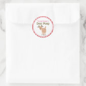 Personalized Funny Reindeer Poop Christmas Gift Runder Aufkleber (Tasche)