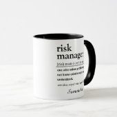 Personalized Funny Risk Manager Definition Tasse (VorderseiteRechts)