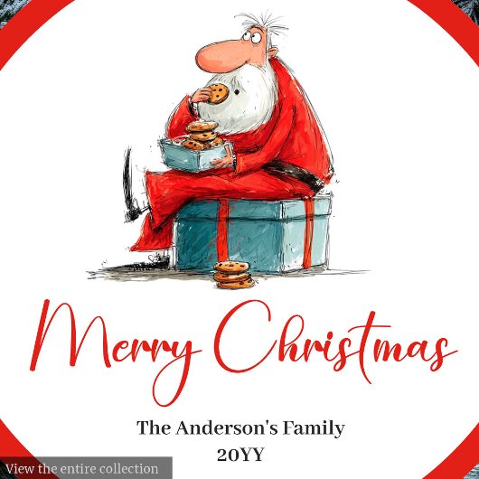 Personalized Funny Santa Christmas Dinner Plates Pappteller