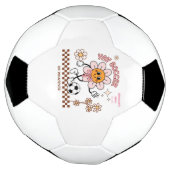 Personalized Funny Soccer Mum Retro Flower  Fußball (Gedreht)