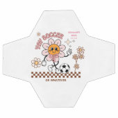 Personalized Funny Soccer Mum Retro Flower  Fußball (Flach)