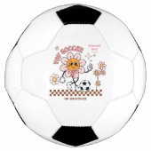 Personalized Funny Soccer Mum Retro Flower  Fußball (Vorderseite)