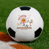 Personalized Funny Soccer Mum Retro Flower  Fußball