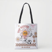 Personalized Funny Soccer Mum Retro Flower Tasche (Vorderseite)
