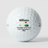 Personalized Funny Straight and True Gift for Golf Golfball (Vorderseite)