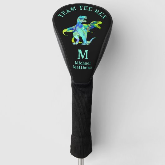 Personalized Funny Team Tee Rex Dinosaur Joke Golf Headcover (Vorderseite)