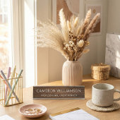 Personalized Funny Wood Paneling Overthinker Schreibtischnamensplakette