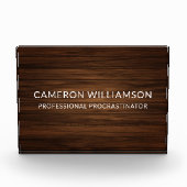 Personalized Funny Wood Paneling Procrastinator Fotoblock (Vorderseite)