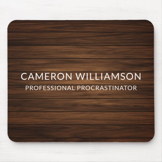 Personalized Funny Wood Paneling Procrastinator Mousepad (Vorne)