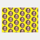 Personalized Funny Yellow Custom Face Photo Geschenkpapier Set (Vorderseite 2)