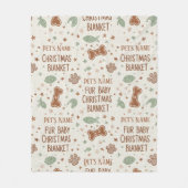 Personalized Fur Baby's Christmas Paw Print Fleecedecke (Vorderseite)