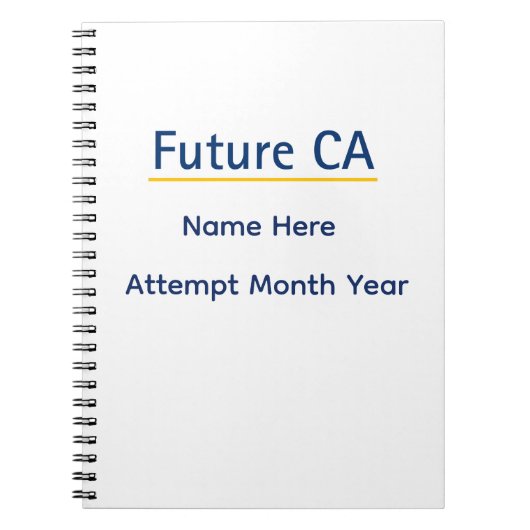 Personalized Future CA Notebook – Custom Name Exam Notizblock (Vorderseite)
