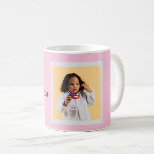 Personalized Future Doctor Kids with Name & Photo Kaffeetasse (VorderseiteRechts)