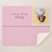 Personalized Future Doctor Kids with Name & Photo Sherpadecke (Vorderseite (Horizontal))