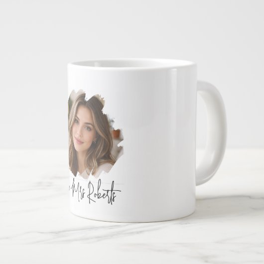 Personalized Future Mrs- Bride to Be Engagement Jumbo-Tasse (Vorderseite Rechts)