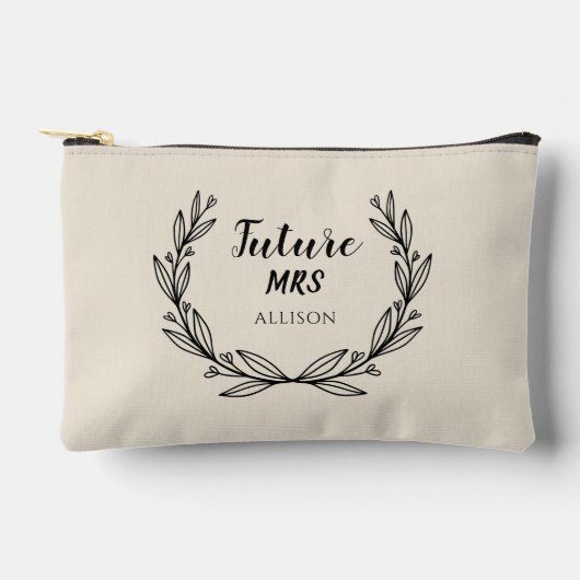Personalized Future Mrs. Elegant Clutch Zubehörtasche (Vorderseite)