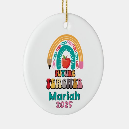 Personalized Future Teacher Christmas Ornament (Rechts)