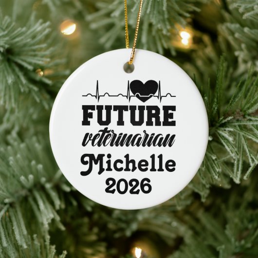 Personalized Future Veterinarian Keramik Ornament (Baum)