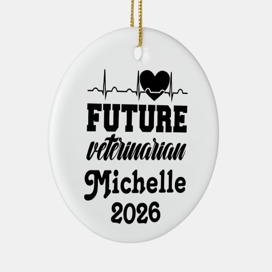 Personalized Future Veterinarian  Keramik Ornament (Rechts)
