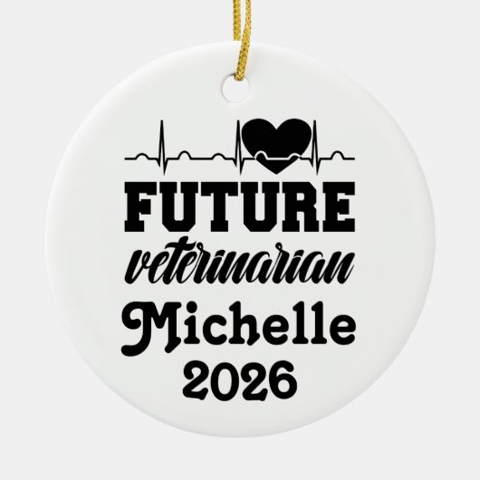Personalized Future Veterinarian  Keramik Ornament (Vorne)