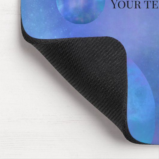 Personalized Galaxy Nebula Mouse Pad - Custom Name Mousepad (Ecke)
