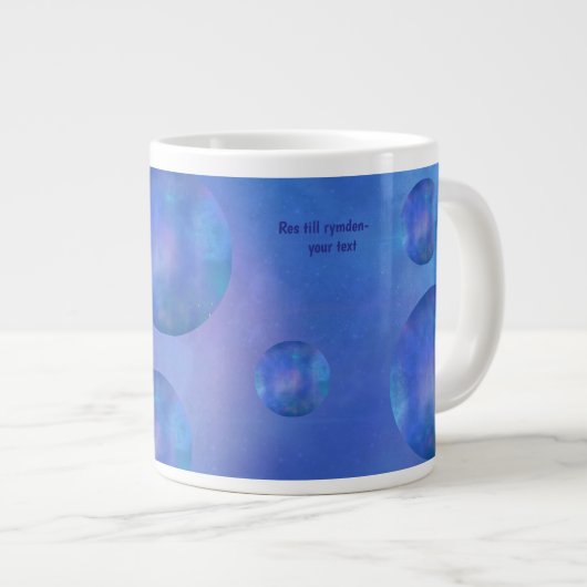 Personalized Galaxy Space Nebula Art - Custom text Jumbo-Tasse (Vorderseite Rechts)