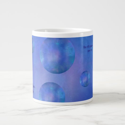 Personalized Galaxy Space Nebula Art - Custom text Jumbo-Tasse (Vorderseite)