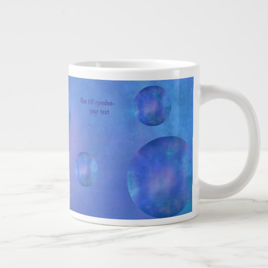 Personalized Galaxy Space Nebula Art - Custom text Jumbo-Tasse (Rechts)