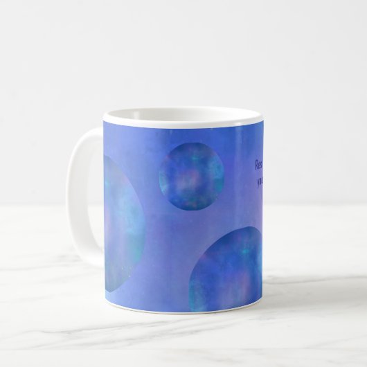 Personalized Galaxy Space Nebula Art - Custom text Kaffeetasse (Vorderseite Links)