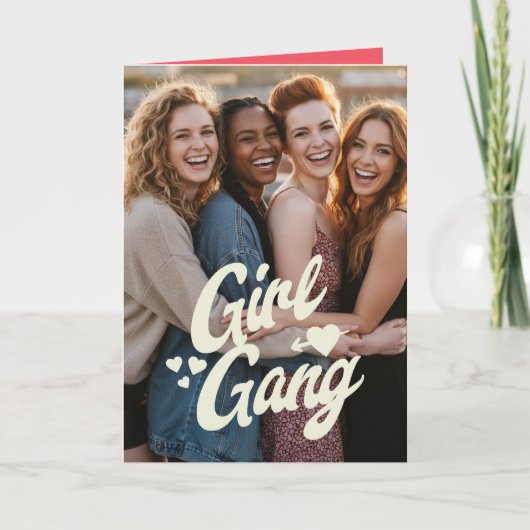 Personalized Galentine’s Day Photo Karte (Vorderseite)