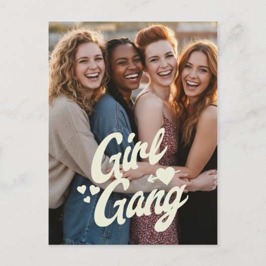 Personalized Galentine’s Day Photo Postkarte (Vorderseite)