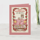 Personalized Galentine's Day Card Karte (Vorderseite)