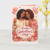 Personalized Galentine's Day Greeting Card Karte (Gelbe Blume)