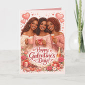 Personalized Galentine's Greeting Card Karte (Vorderseite)