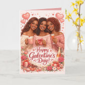 Personalized Galentine's Greeting Card Karte (Gelbe Blume)