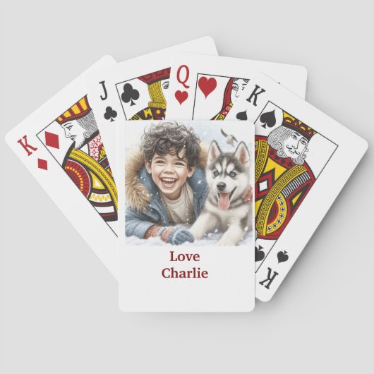 Personalized Game with Name – Cute dog Spielkarten (Rückseite)