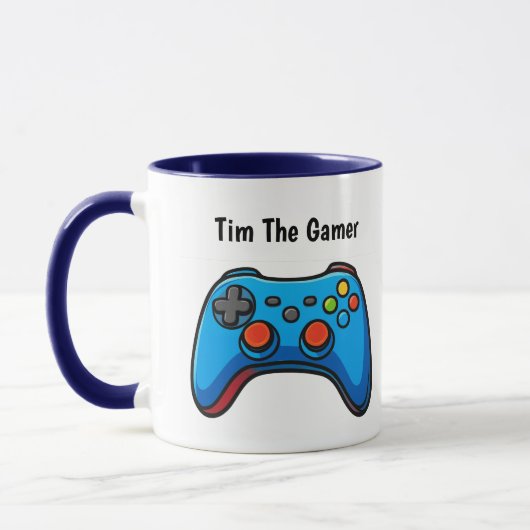 Personalized Gamer Coffee Mug Custom Name Gift Tasse (Links)