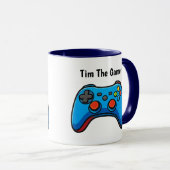 Personalized Gamer Coffee Mug Custom Name Gift Tasse (VorderseiteRechts)