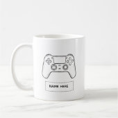 Personalized Gamer Controller Minimalist Sketch  Kaffeetasse (Links)