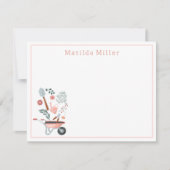 Personalized Garden Tools Note Card Mitteilungskarte (Vorderseite)