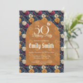 Personalized Gardenias Floral Birthday Present Einladung (Stehend Vorderseite)