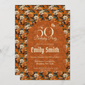 Personalized Gardenias Inspired 70Th Birthday Einladung (Vorne/Hinten)