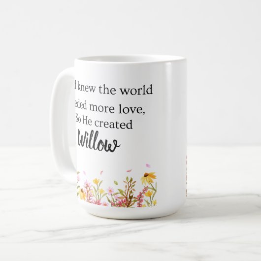 Personalized Genesis Chapter One Coffee Mug Kaffeetasse (Vorderseite Links)
