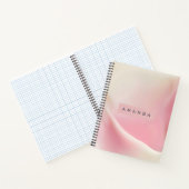 Personalized Gentle Pink Silk Wave Design Notizblock (Innenseite)