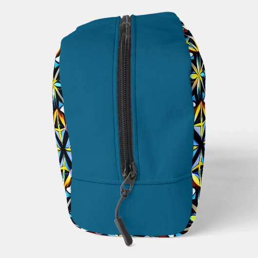Personalized Geometric Blue Travel Bag Waschbeutel (Rechts)