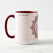 Personalized Geometric Heart Mandala Love Tasse (Links)